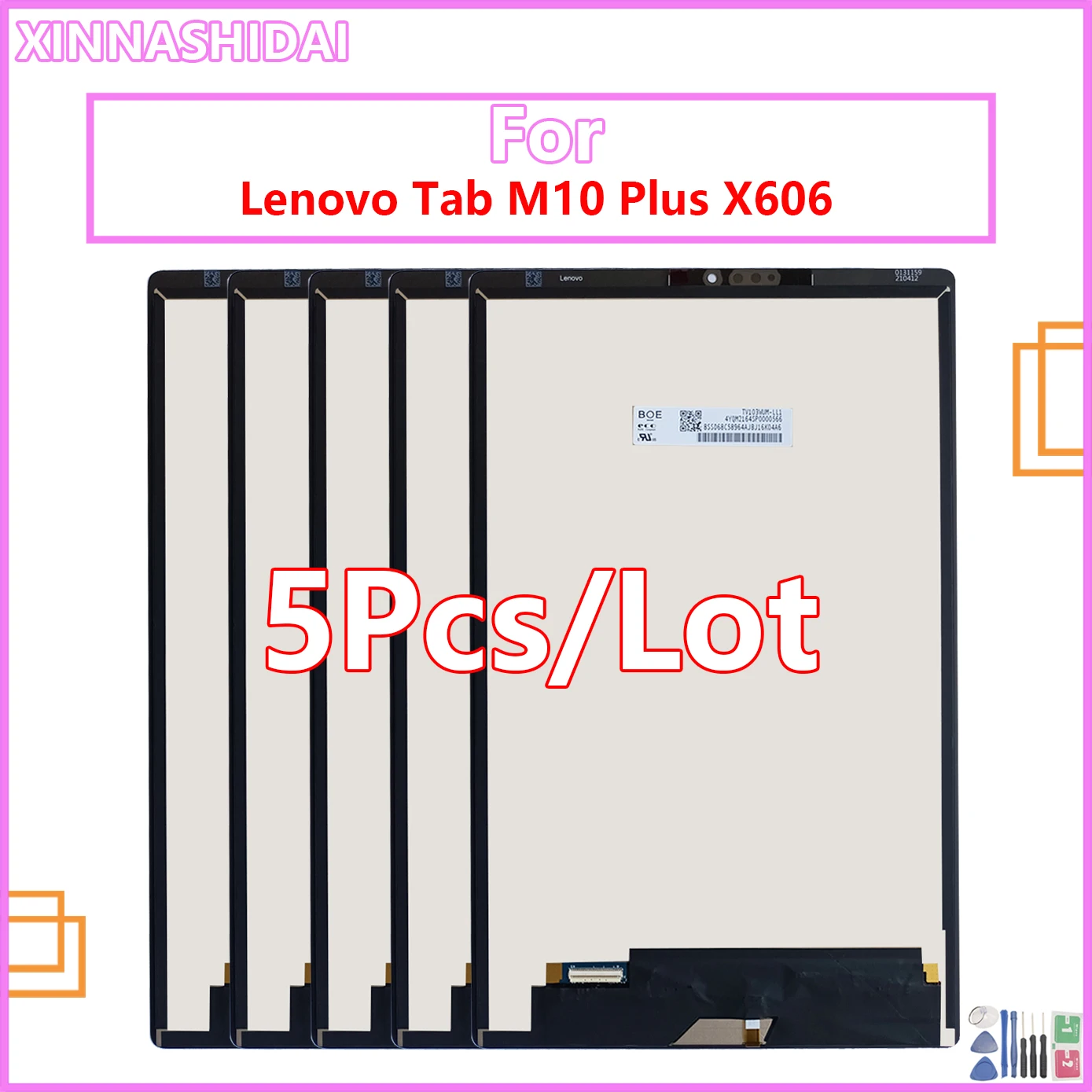 

5pcs/lot 10.3″ For Lenovo Tab M10 Plus TB-X606F TB-X606X TB-X606 X606 LCD Display Touch Screen Digitizer Assembly Replacement