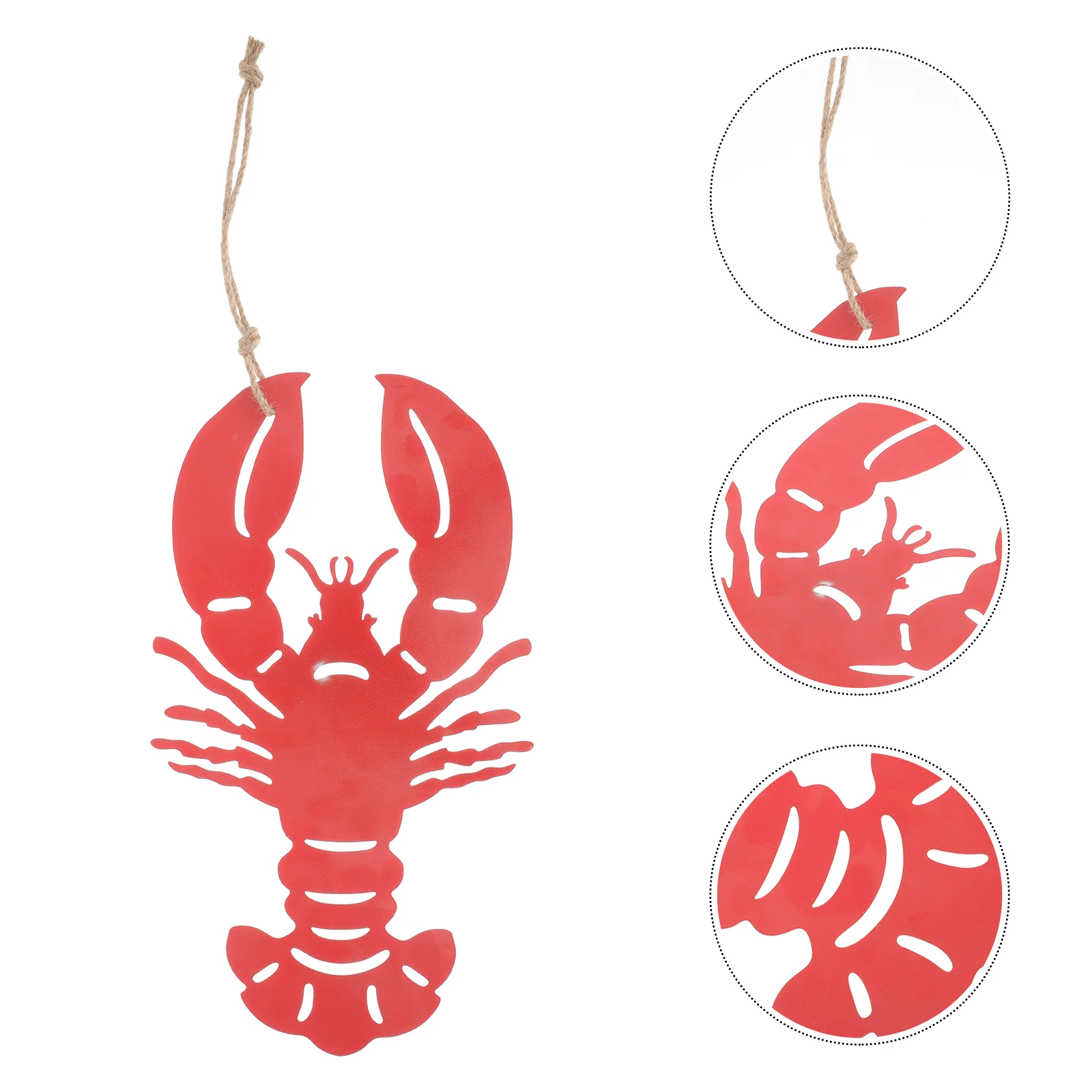 

Wall Hanging Decor Adorable Lobster Shape Iron Craft Wall Hanging Ornament