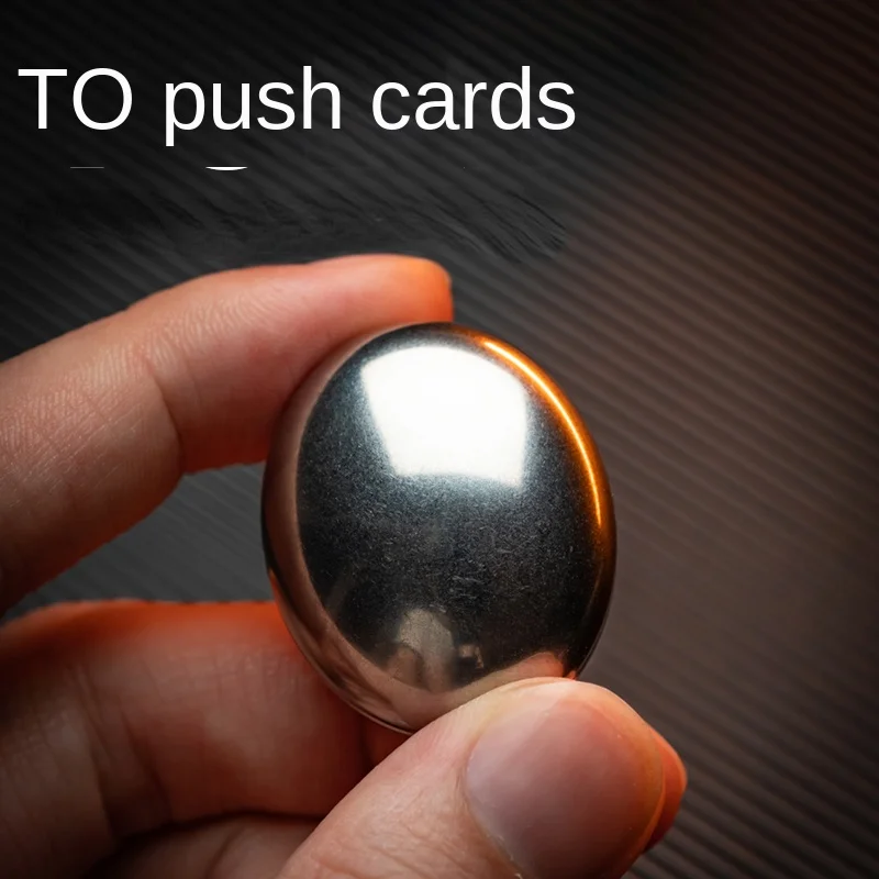 To Push Card Rotating Pop Coin Magic Play Fingertip Gyro Metal Useful Tool for Pressure Reduction Rhythm Toy EDC