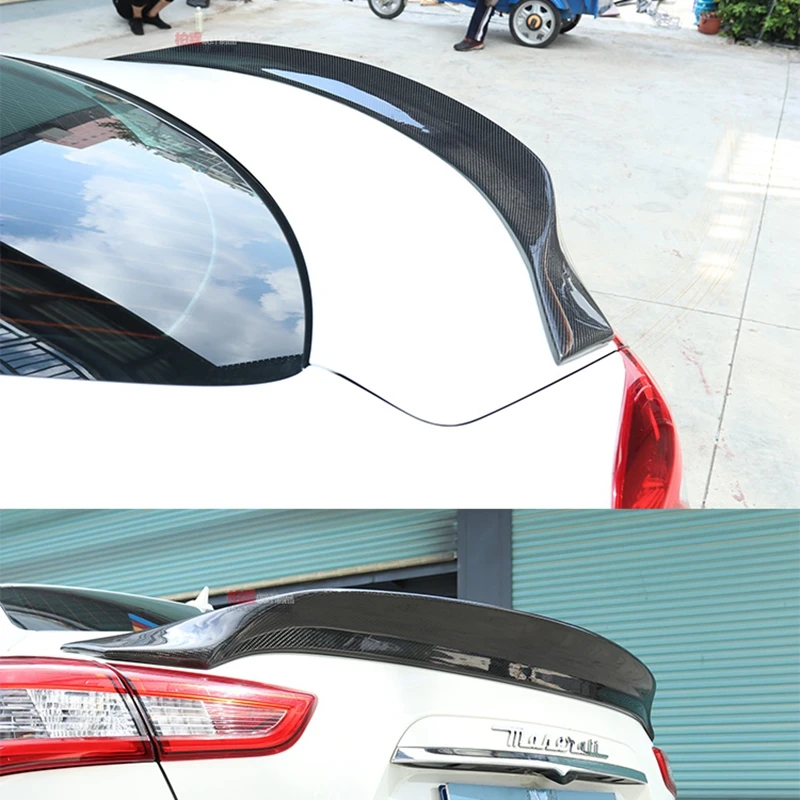 

Carbon Fiber for Ghibli Spoiler Rear Roof Wing Car Tuning Racing Bootlid Fit For Maserati for Ghibli 3.0T S Q4 2014 -2016