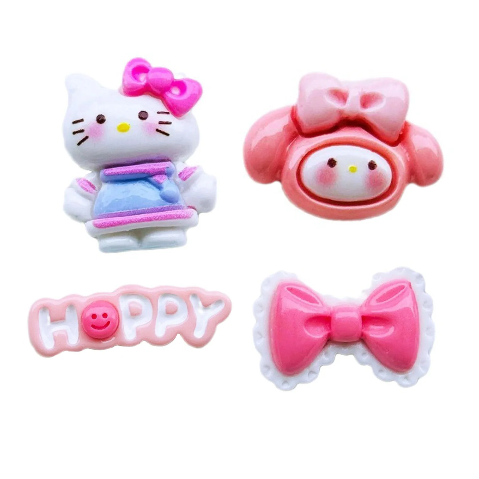 5 шт. Sanrio Яркая милая кошка Hello Kitty пончик из смолы DIY Ювелирные изделия мультяшная