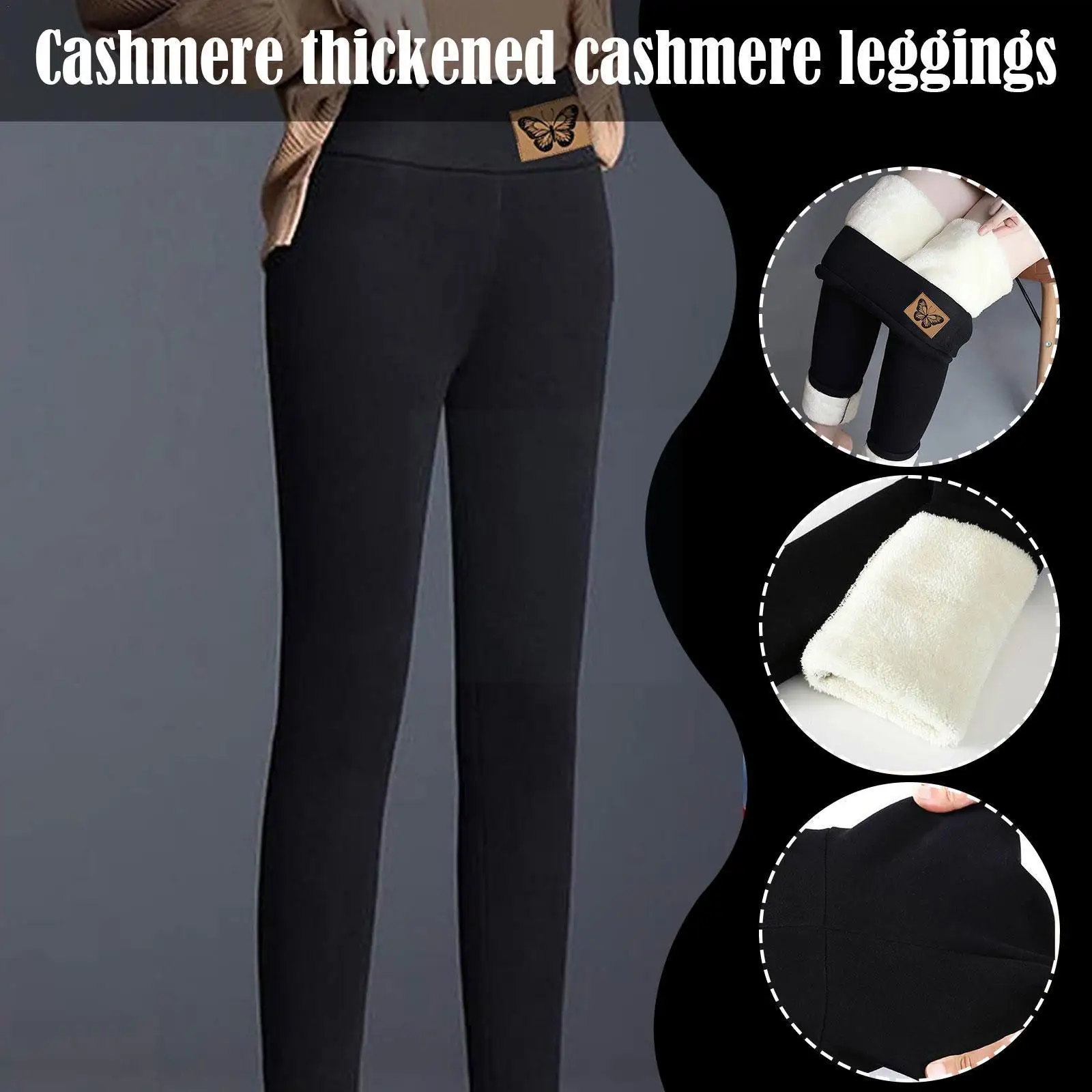 

New Winter Warm Leggings Women Sexy High Stretch Skinny Thermal Waist Slim Leggins High Casual Thick Trouser Lamb Pants U6G9