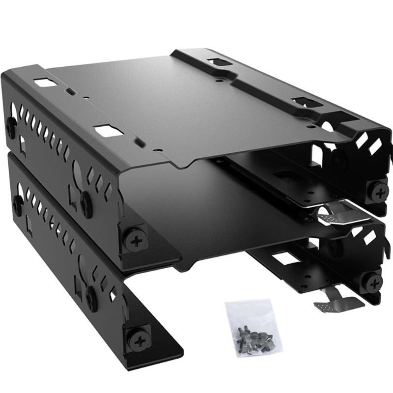 

2 упаковки 2,5 " 3,5" SSD HDD отсеки для жестких дисков держатель кронштейн металлический монтажный кронштейн адаптер для ПК