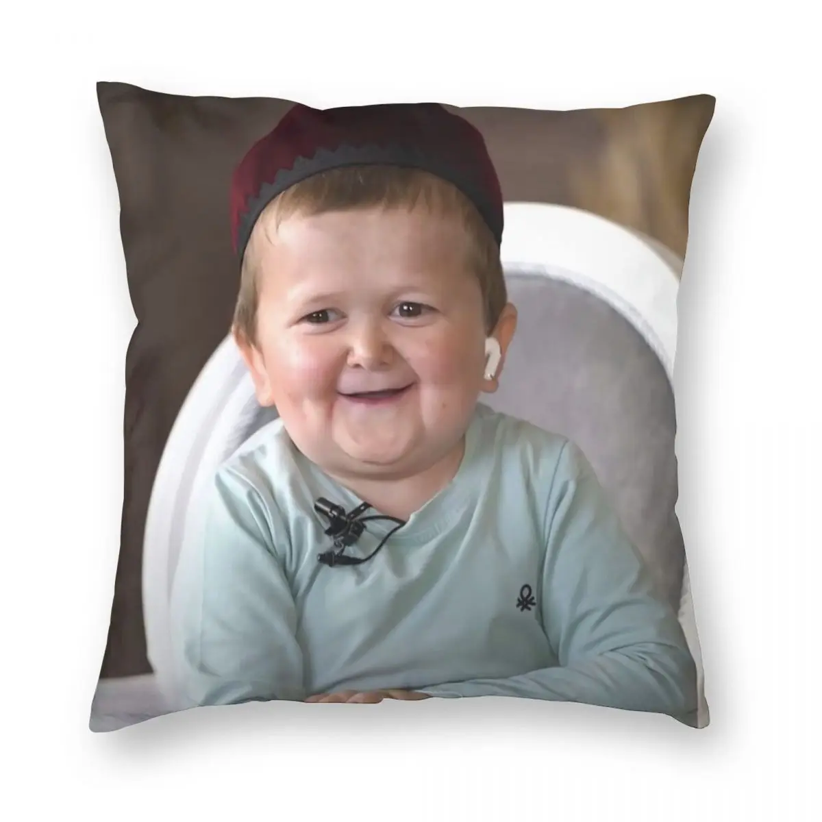 

Квадратная наволочка Hasbulla Magomedov, льняная наволочка из полиэстера, с бархатным узором, на молнии, для оформления детской комнаты 18 дюймов