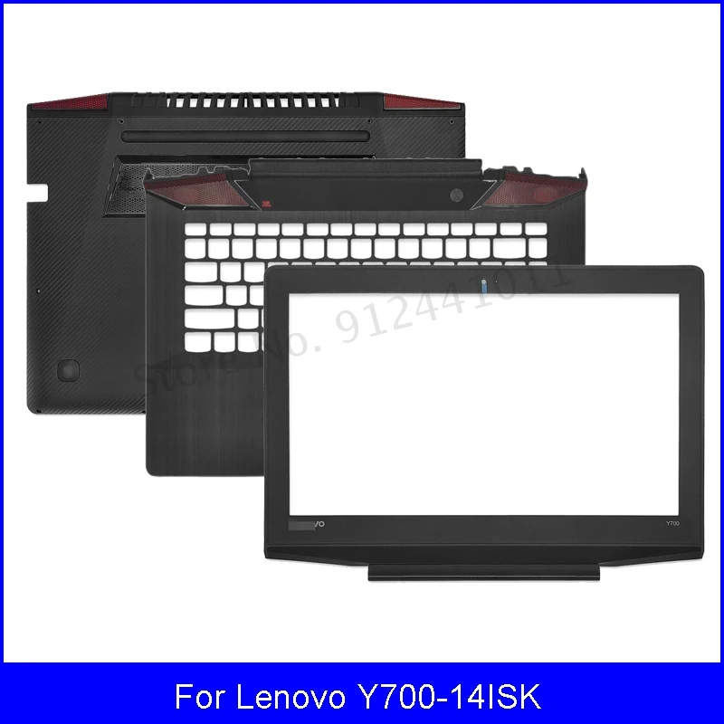 

Новинка, задняя крышка для ноутбука Lenovo Y700, Черная передняя панель для рук