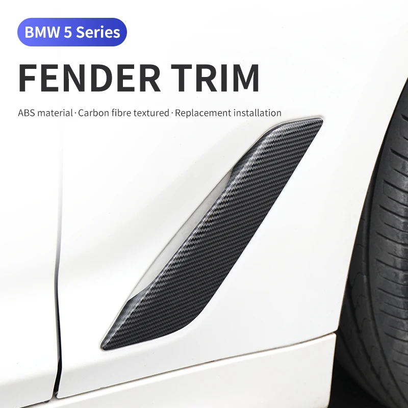 For BMW 5Series G30 G38 Sports Styling 3D Emblem Car Side Body Fender Trim Replacement Shark Gills Accessories Deco Sticker |