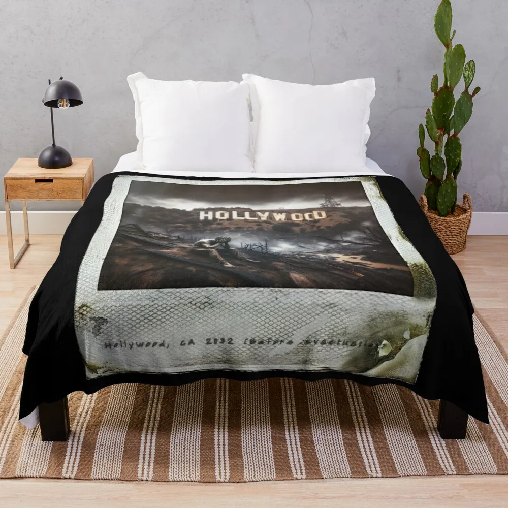 Винтажные фотографии от будущего: одеяло SoCal Fires одеяла и пледы пушистые для