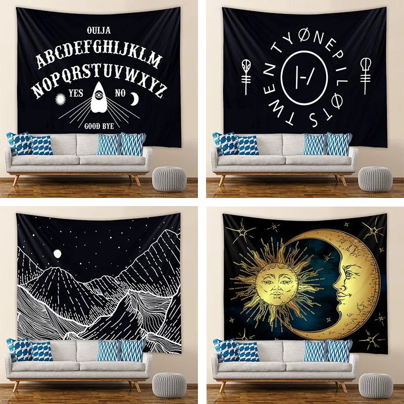 

Tapestry American Style Literature and Art Bedside Bedroom Decoration Wall Hanging Cloth Background Eco-friendly Fabric Painting
