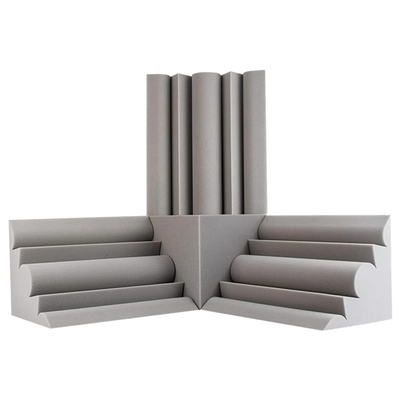 

12Pcs Absorption Foam Home Theatre Corner Sound Insulation Cotton Acoustic Foam Tiles PanelsGrey