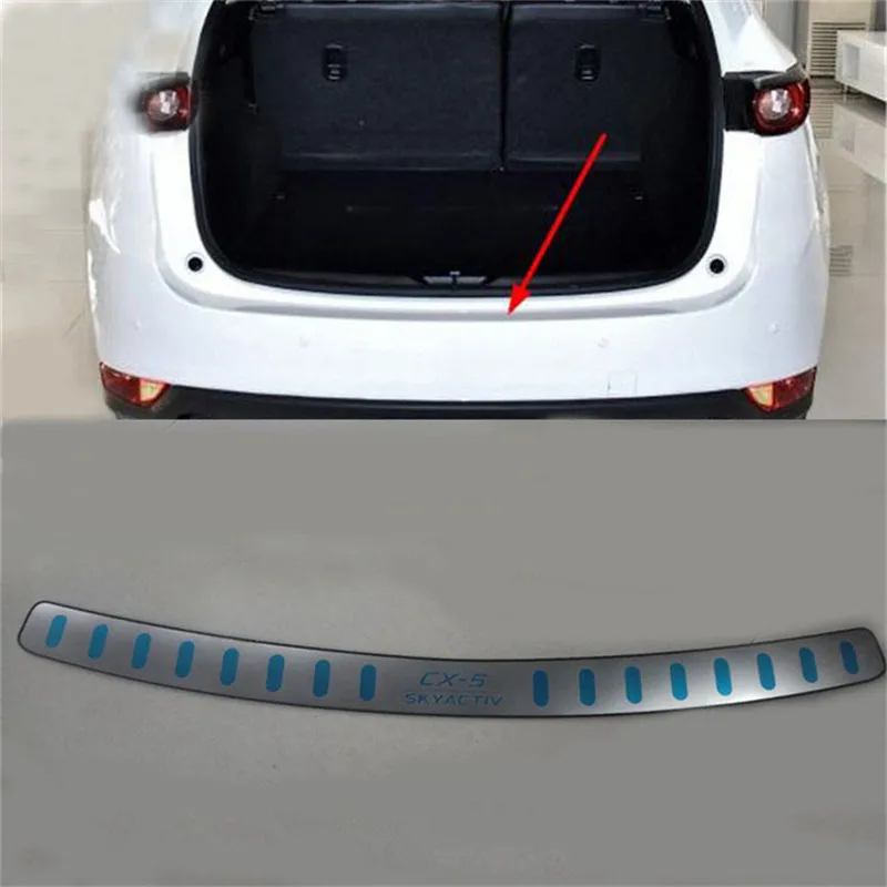 

Car styling Stainless Steel Ultra-thin car Rear Bumper Protector Sill Trunk Tread Plate Trim for 2017-2019 Mazda CX-5 CX 5 CX5