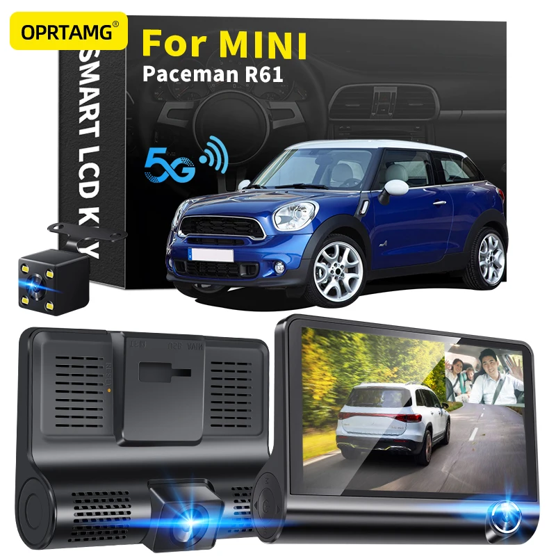 

OPRTAMG Dash Cam 540C6 Car DVR 3 Cameras Lens 4.0 Inch 1080P dashcam For MINI Paceman R61 1994 1995-2018 2019 2020 2021 2022