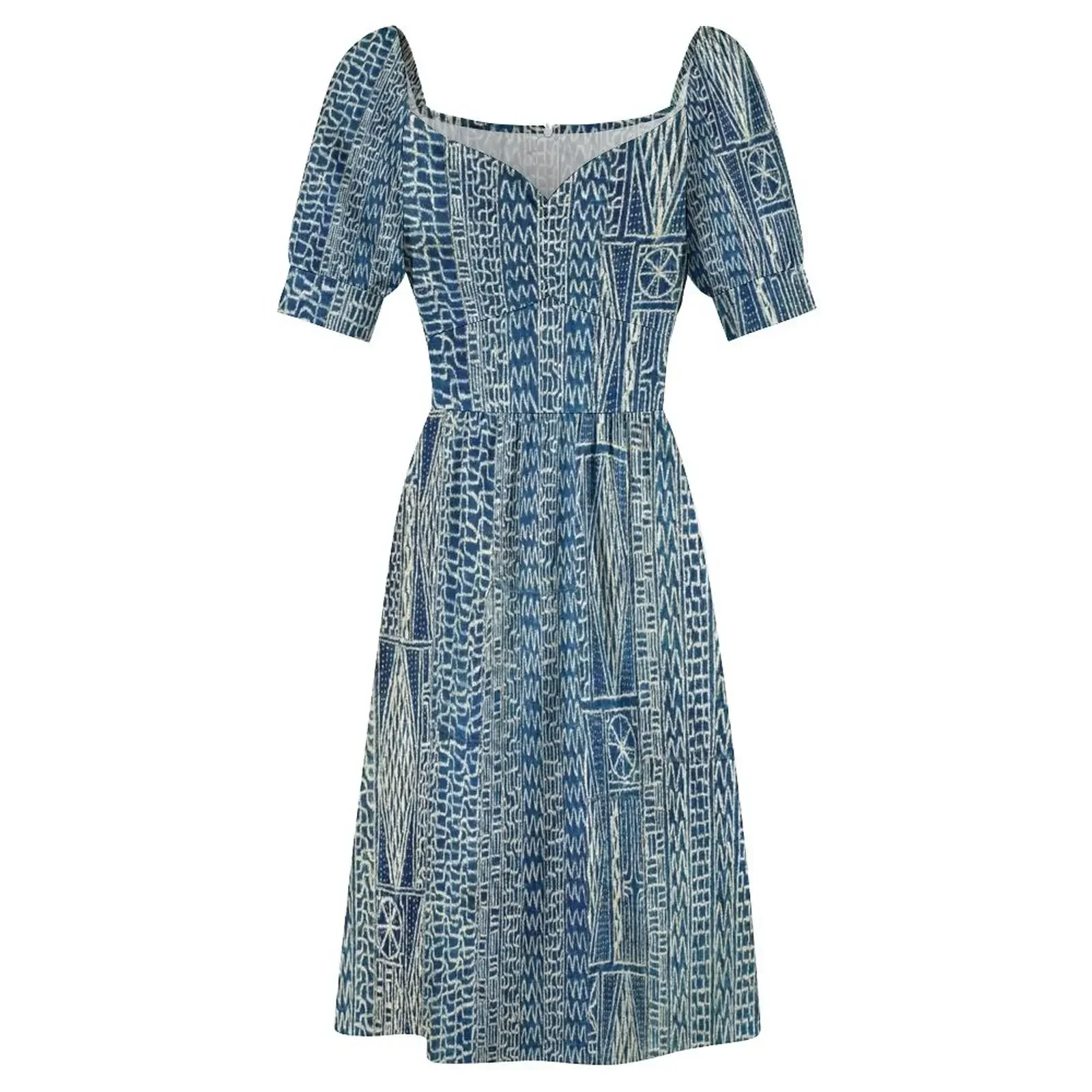 Ndop Камерун Западное африканское текстильное платье без рукавов с принтом платья