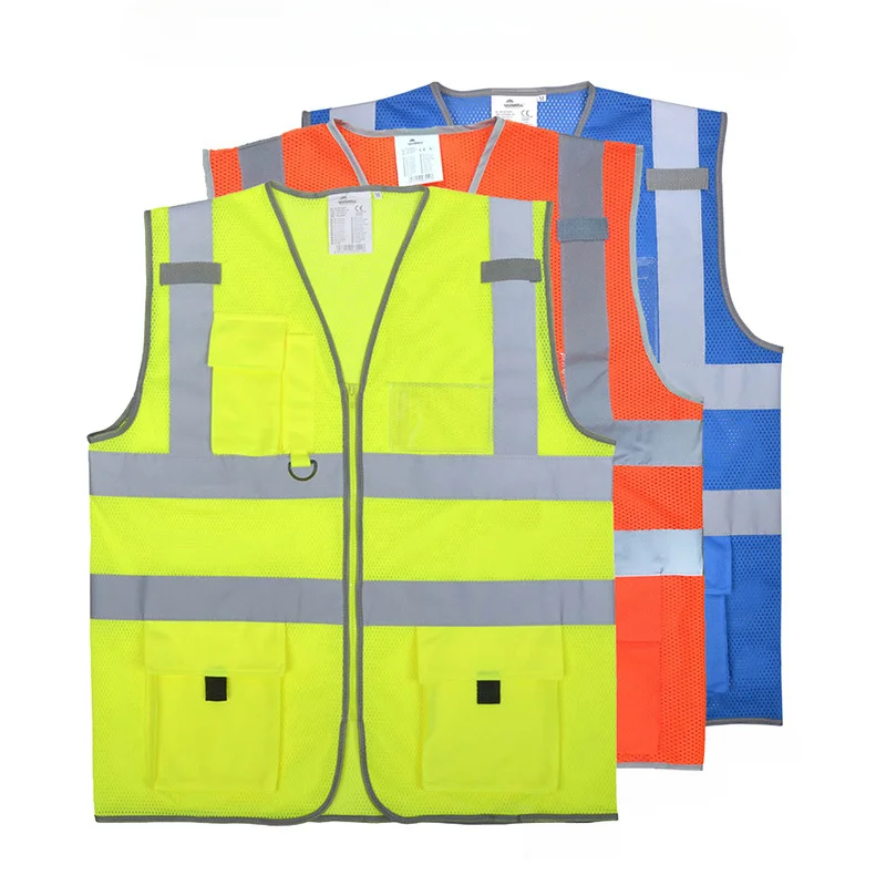

Vest High Visibility Reflective Safety Vest Safety Clothing Work Reflective Vest Multi Pockets Workwear Safety Waistcoat Men