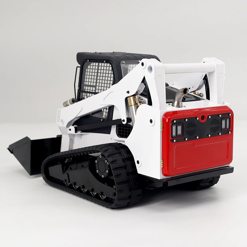 Модель строительной техники Bobcat SM770 на гусеничном ходу с металлической гидравликой, управляемая по радиоуправлению масштаба 1/14, готовая к работе (RTR), игрушка для мальчиков в подарок.