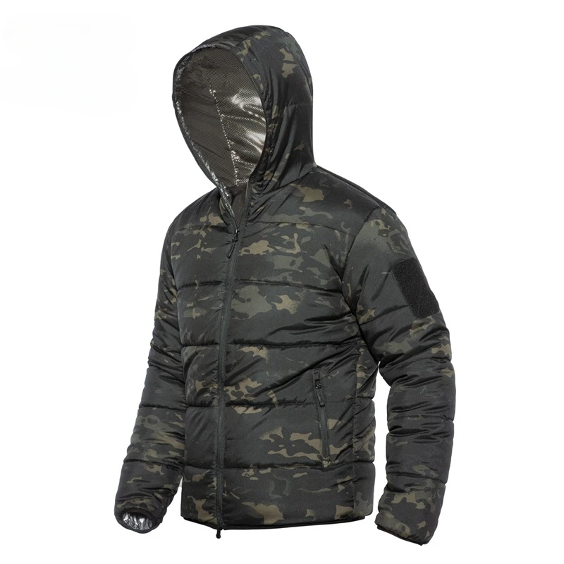 

Winter Warm Tactical Jacket Hooded Zipper Coat Cotton Padded camouflage skiing Clothing Water Proof Military Thermal Parkas Tops