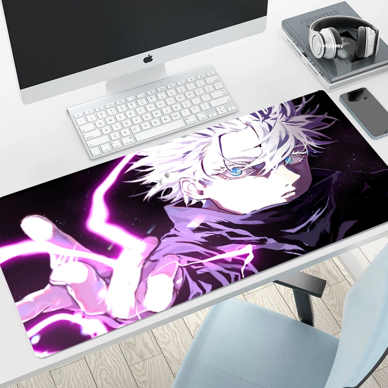 

900x400mm Jujutsu Kaisen Gojo Satoru Mouse Pad Waterproof Desktop Oil-proof Non-slip Gamer Deskmat Gaming Mousepad Big Carpet