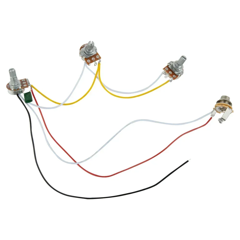 Предварительно подключенный жгут проводов для бас-гитары JB металл пластик