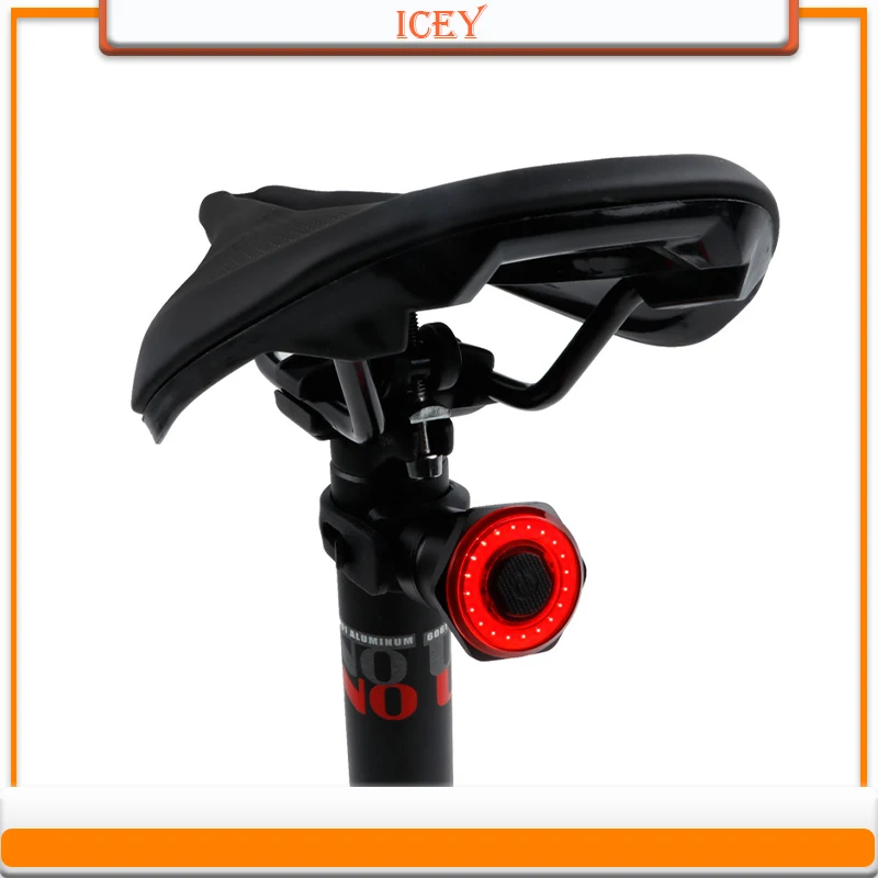 

1pc Intelligent brake induction tail light road bike mountain bike bicycle light USB charging tail light warning light
