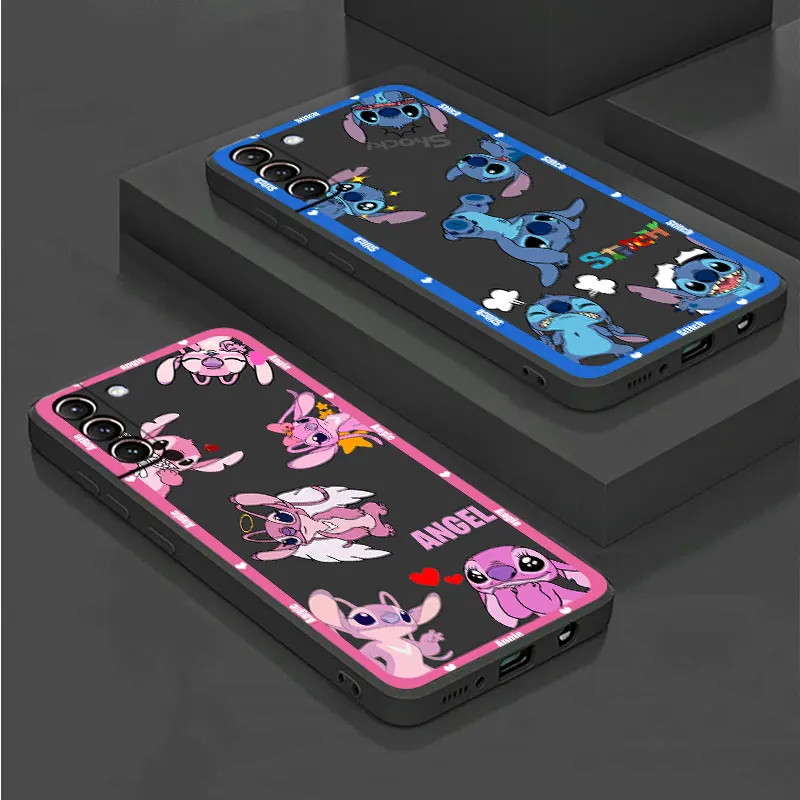 

Angie Stitch is Lover Couple Case For Samsung Galaxy S20 FE 5G S9 S22 Plus S23 Ultra S21 Soft Cover Fundas Silicone Capa Shell