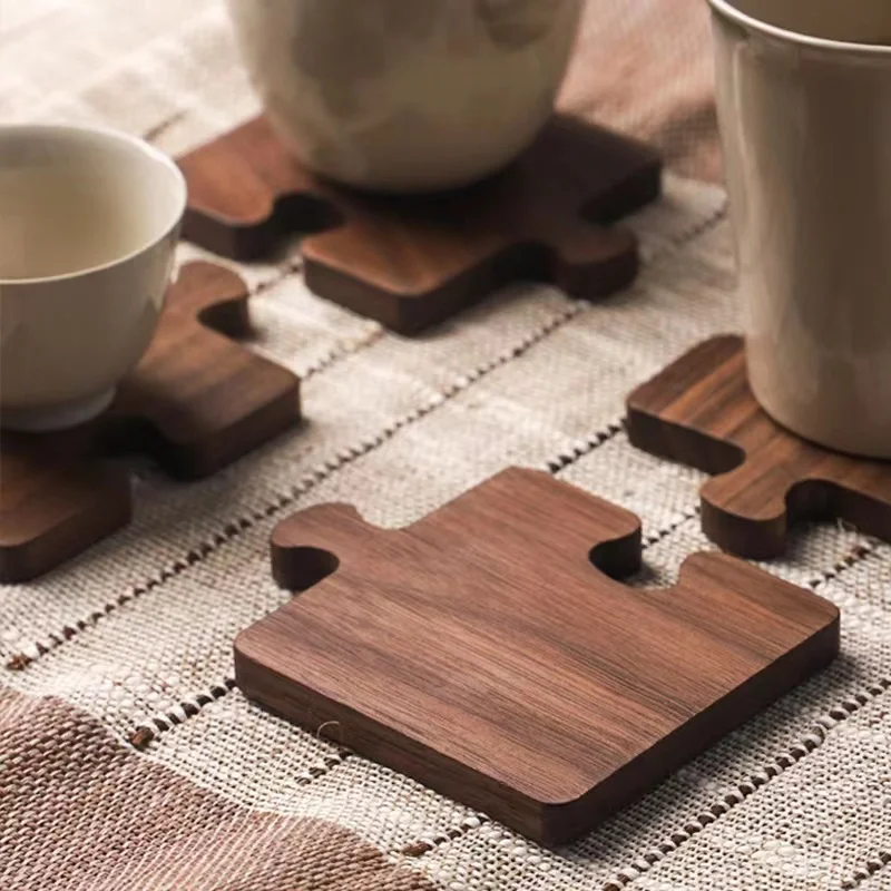 

Black Walnut Coaster Solid Wood Log Tea Coaster Tea Ceremony Insulation Pad Wooden Cup Holder Tea Pad Wooden Tea Holder