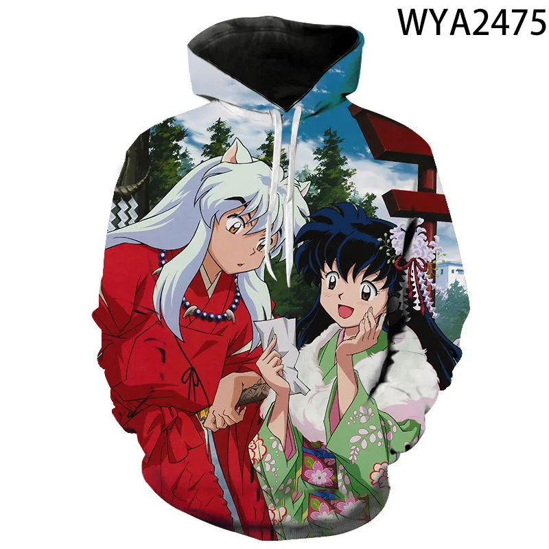 

New Sweatshirts Anime Inuyasha Pullover Long Sleeve 3D Printed Men Women Children Hoodies Streetwear Boy Girl Kids Casual Tops