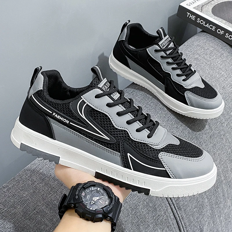 

5806 Summer New Mesh Breathable Sports Casual Men's Shoes Blue Gray Milan Black 39-44