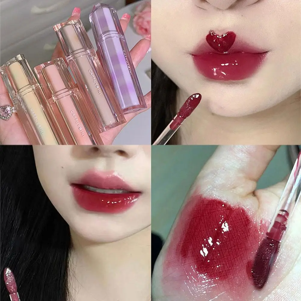 

Iced Tea Mirror Water Gloss Lip Glaze Lip Gloss Glass Lipstick Tube Gloss Lip Cosmetics Transparent Cocute Jelly Triangle L A3N9