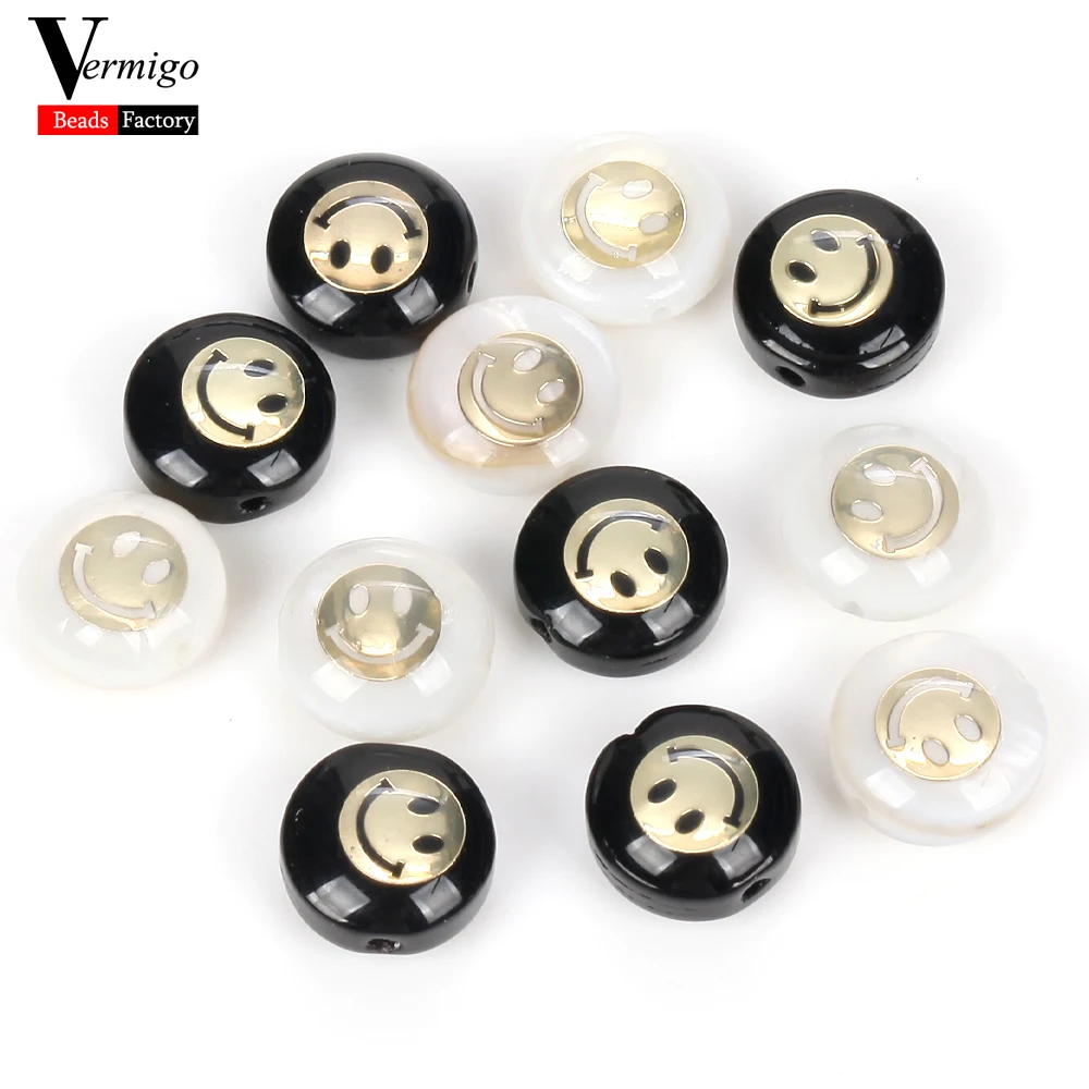 

10 шт., круглые бусины-распорки, 8 мм