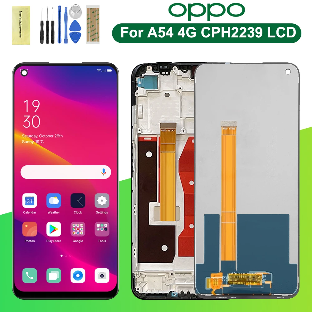 

6.51'' Original LCD For OPPO A54 LCD Display Touch Screen Digitizer Assembly Replacement For Oppo A54 4G CPH2239 Phone LCD