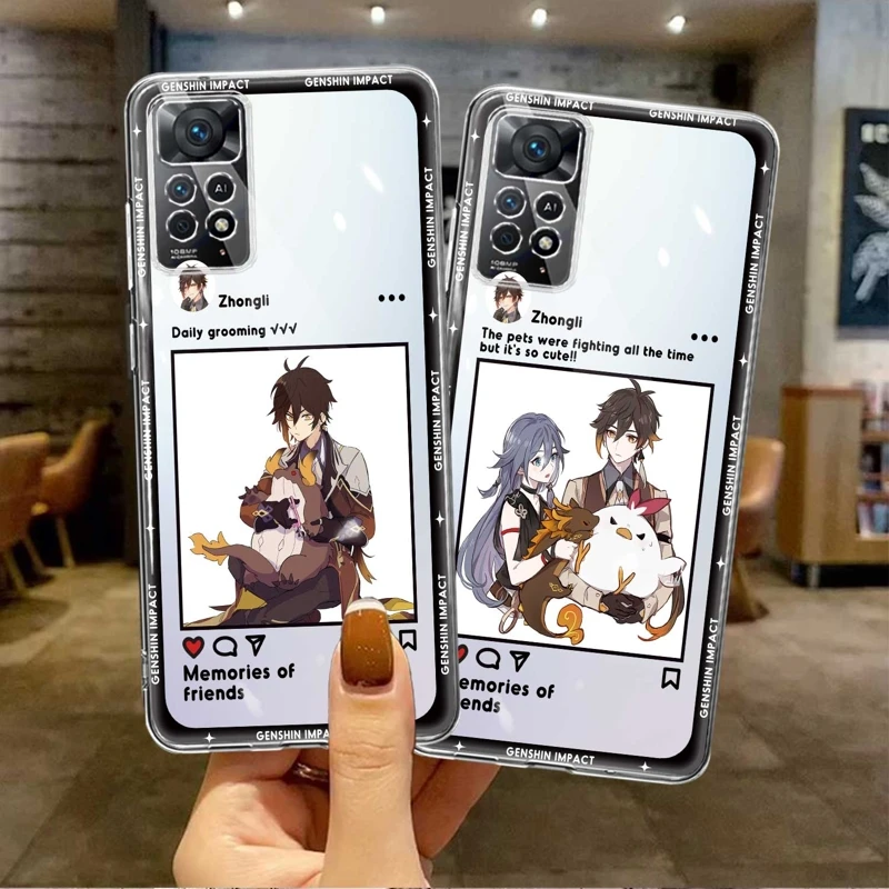 

For Xiaomi Redmi 12C 10C 9C 9 9A 9T K40 Pro Redmi9 Coque Case Capinha Genshin Impact Zhongli Anime