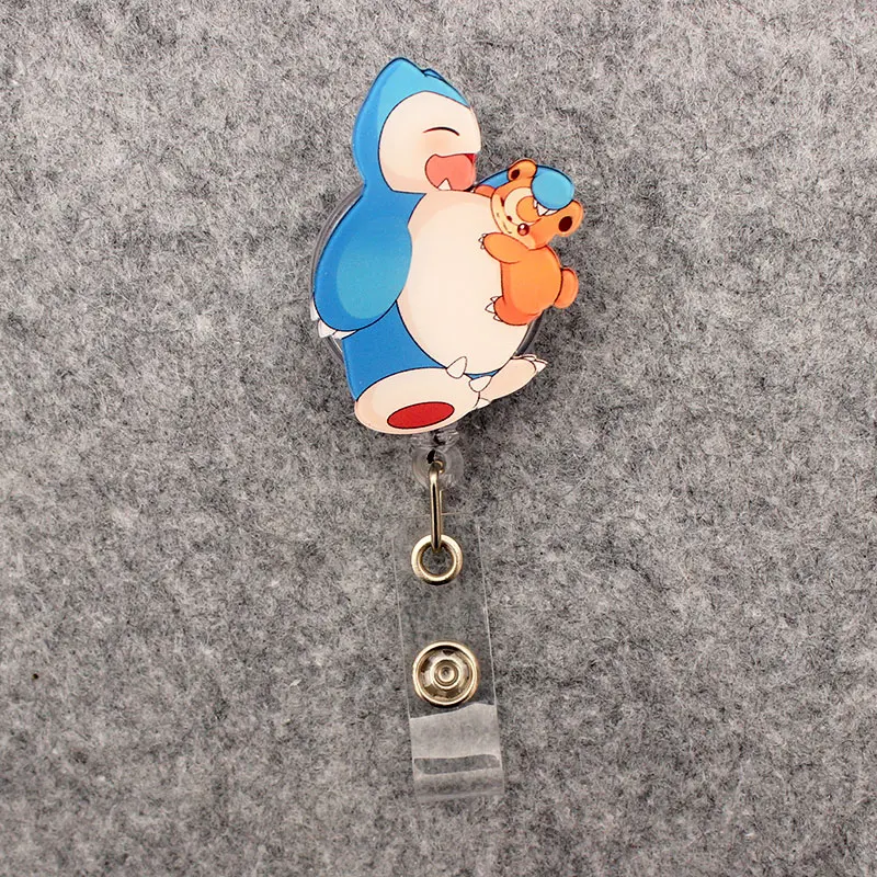 big size pokemon go squirtle pikachu retractable card holder badge reel nurse exhibition enfermera girl and boy name card free global shipping