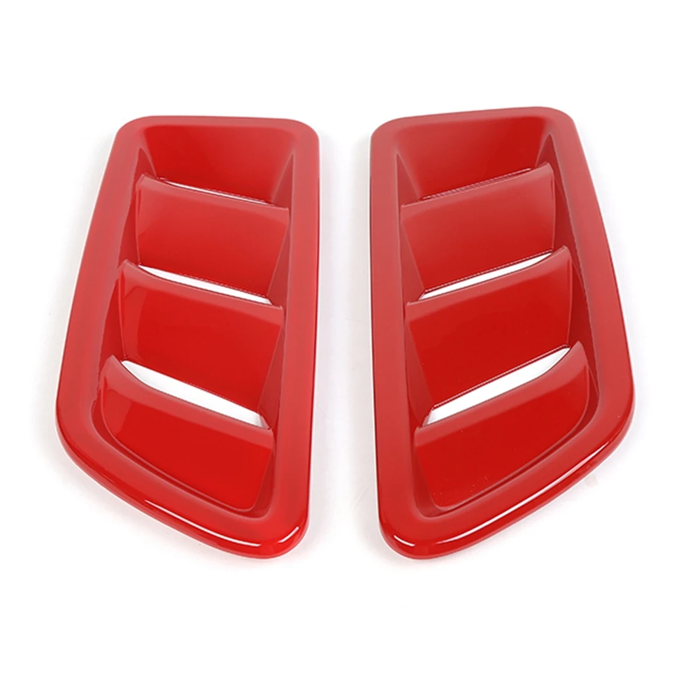 

Car Engine Hood Air Outlet Vent Decoration Cover Sticker for Jeep Wrangler JL 2018 2019 2020 2021 ,ABS Red