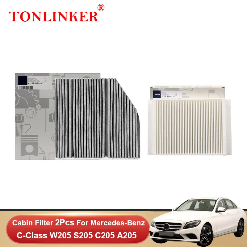 TONLINKER салонный фильтр для Mercedes Benz C Class W205 S205 A205 C205 2014-2021 C180 C200 C250 C250d C300 C350e C450 C43 C63 C63S