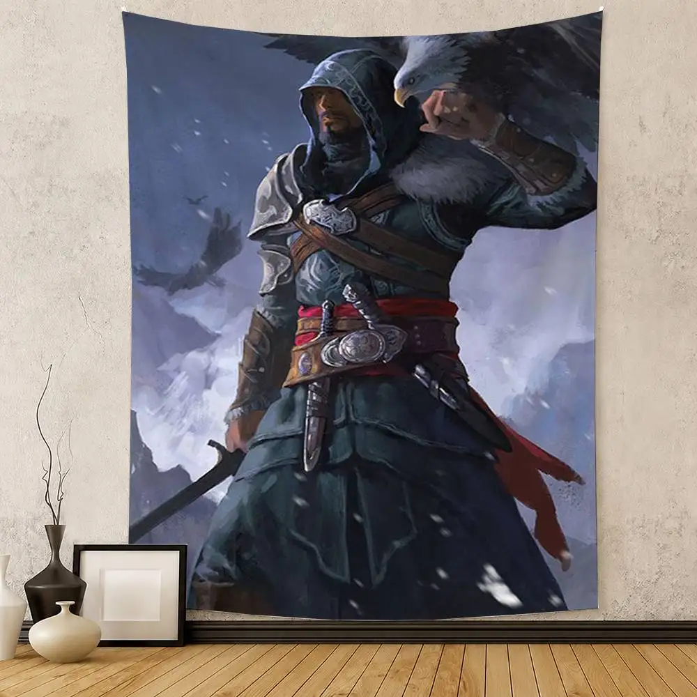 Фото Флаг A-Assassins C-Creed с цифровой печатью для декора стен гаража и уличного оформления №3