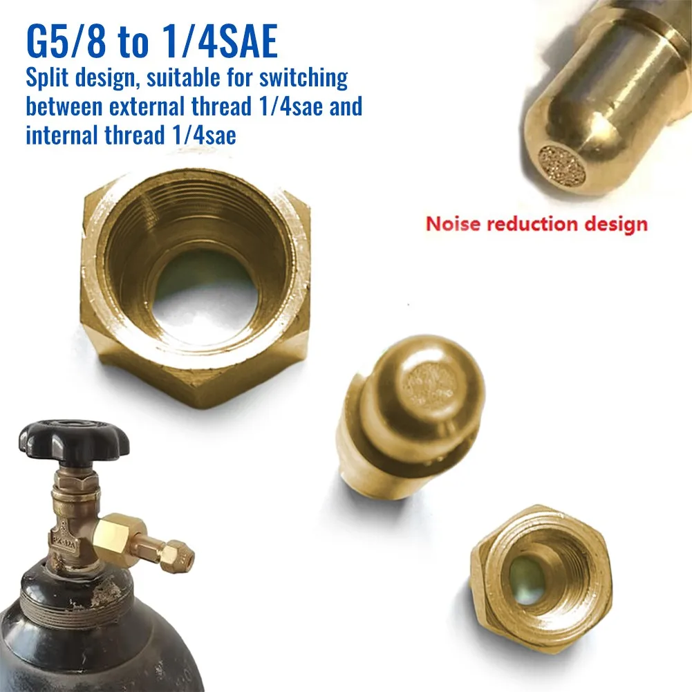 

Muffler Design Brass Car Conditioner Adapter Refrigerants Bottle Adapter On 1/4 "SAE Thread Set For R134A W21.8 To 1/4 SAE