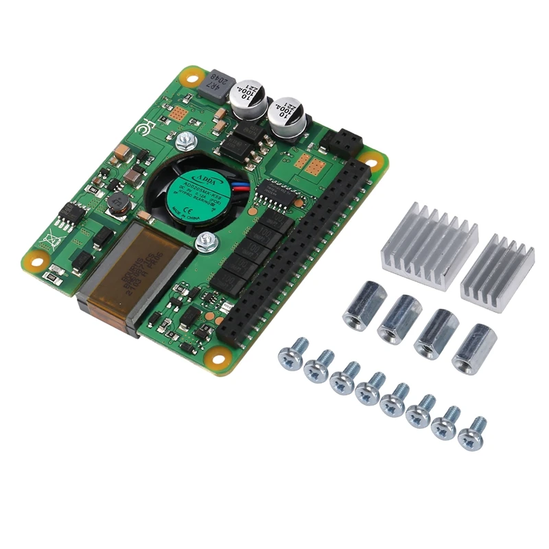 

For 52Pi Raspberry Pi Poe HAT Module Expansion Board IEEE 802.3At-2009 Poe With Cooling Fan For Raspberry Pi 4B / 3B+