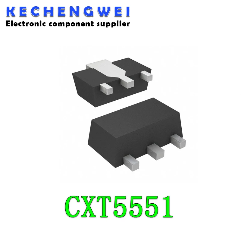

Оригинальный экран CXT5551 1G6 SOT-89 NPN 160 В/0.6A, 5 шт., транзистор SMD