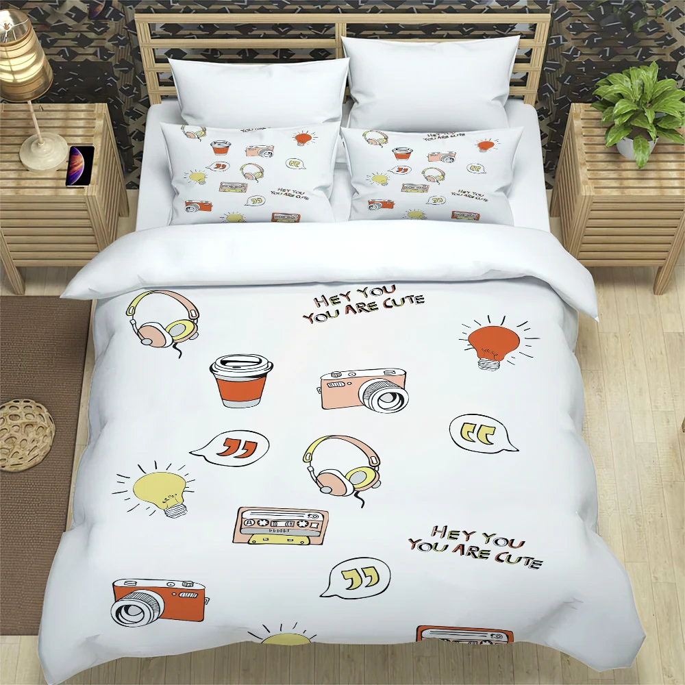 

Life Elements Series Pattern Bedding Home Digital Printing Polyester Bed Flat With Pillowcase 100% Polyester