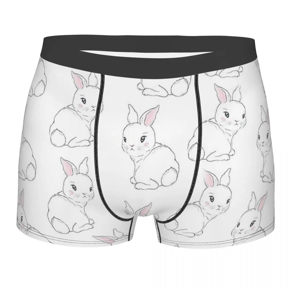 

Bunny Lover Kawaii Cute Animal Animals Underpants Cotton Panties Mens Underwear Print Shorts Boxer Briefs Boys Underwear
