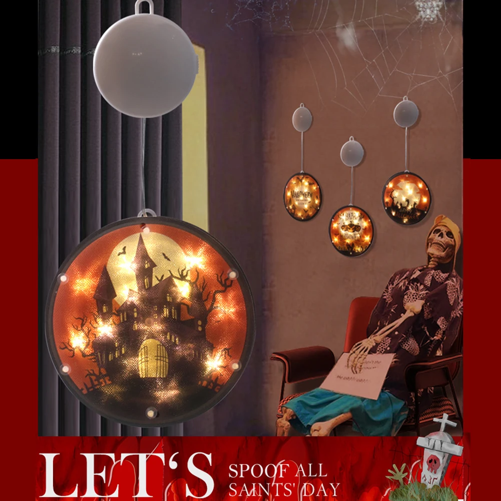 Светильники На Хэллоуин оконные светильники с крючками работающие от батарейки