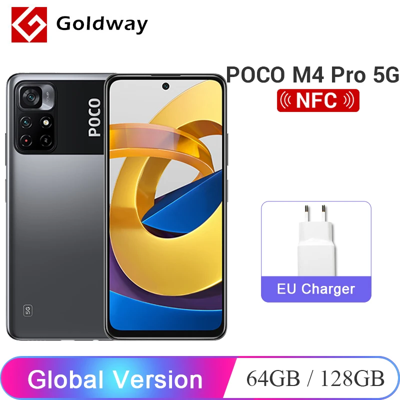 Смартфон глобальная версия POCO M4 Pro 4 Гб 64 Гб/6 ГБ 128 810 дюйма 8 ядер 6 DotDisplay 33 Вт 5000 мАч