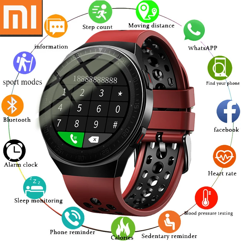 

XIAOMI Bluetooth Call Smart Watch Men 8G Memory Card Music Player Smartwatch For Xiaomi Huawei Phone Waterproof Fitness Watch