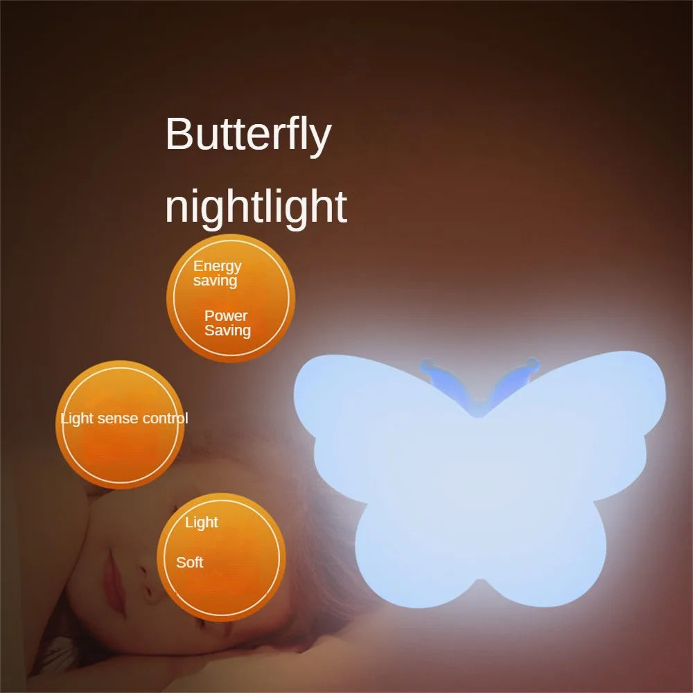 

Fireproof Small Table Lamp Cartoon Light Sense Control Butterfly Night Light Eyes Protection Led Chlidren Usb Night Light