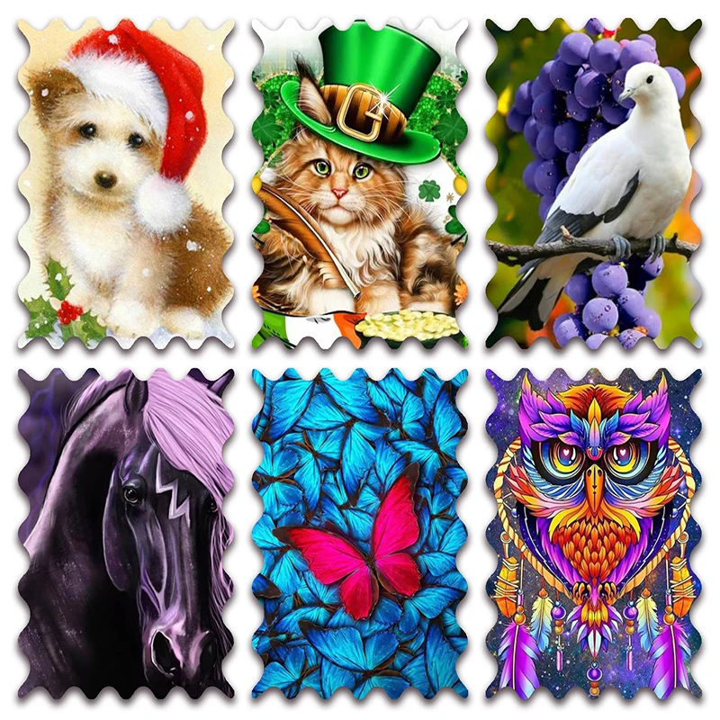 

New Full Diamond painting mosaic embroidery Cross stitch Animals Dog cat pigeon horse butterfly owl lion koala wolf decor E295