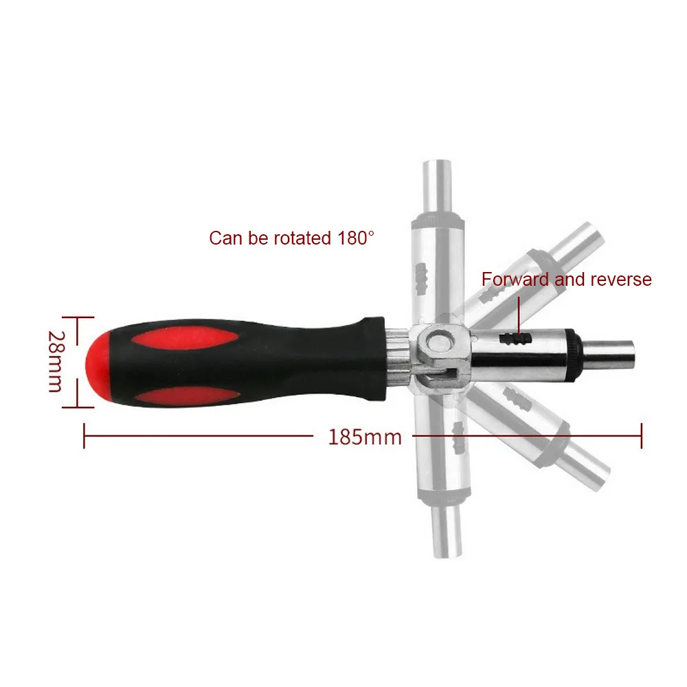 

1/4 Hex Ratchet Pen Scewdriver Magnetic Detachable Multifunction 180 Degree Rotate Professional Bicycle Repair Tools Hand Tool