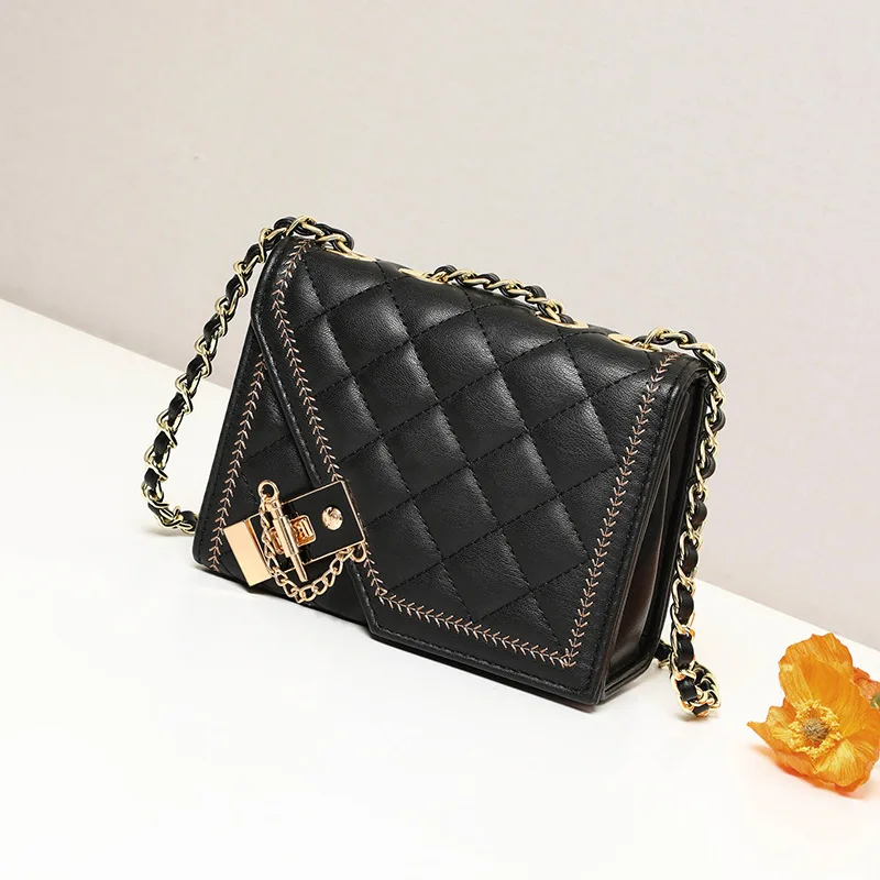 

Paparazzi 2022 summer trend shoulder bag Genuine Leather high quality metal chains Crossbody bags for women girls shopping bag
