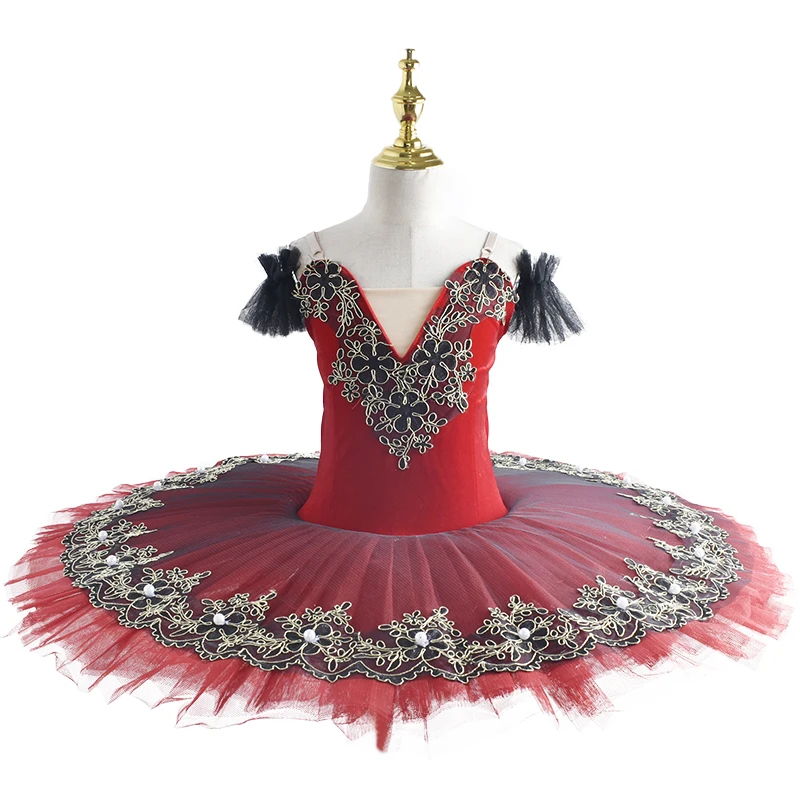 Черная профессиональная балетная пачка Белый лебедь Озерный костюм блинное