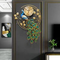 peacock wall clock living room wall clock home creative fashion quiet modern decorative personality clock phoenix