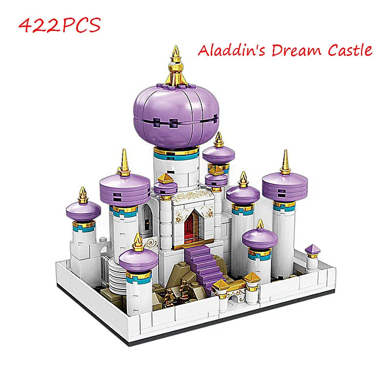 Новый креативный конструктор MOC Aladdin Dream модель замка маленькие украшения из