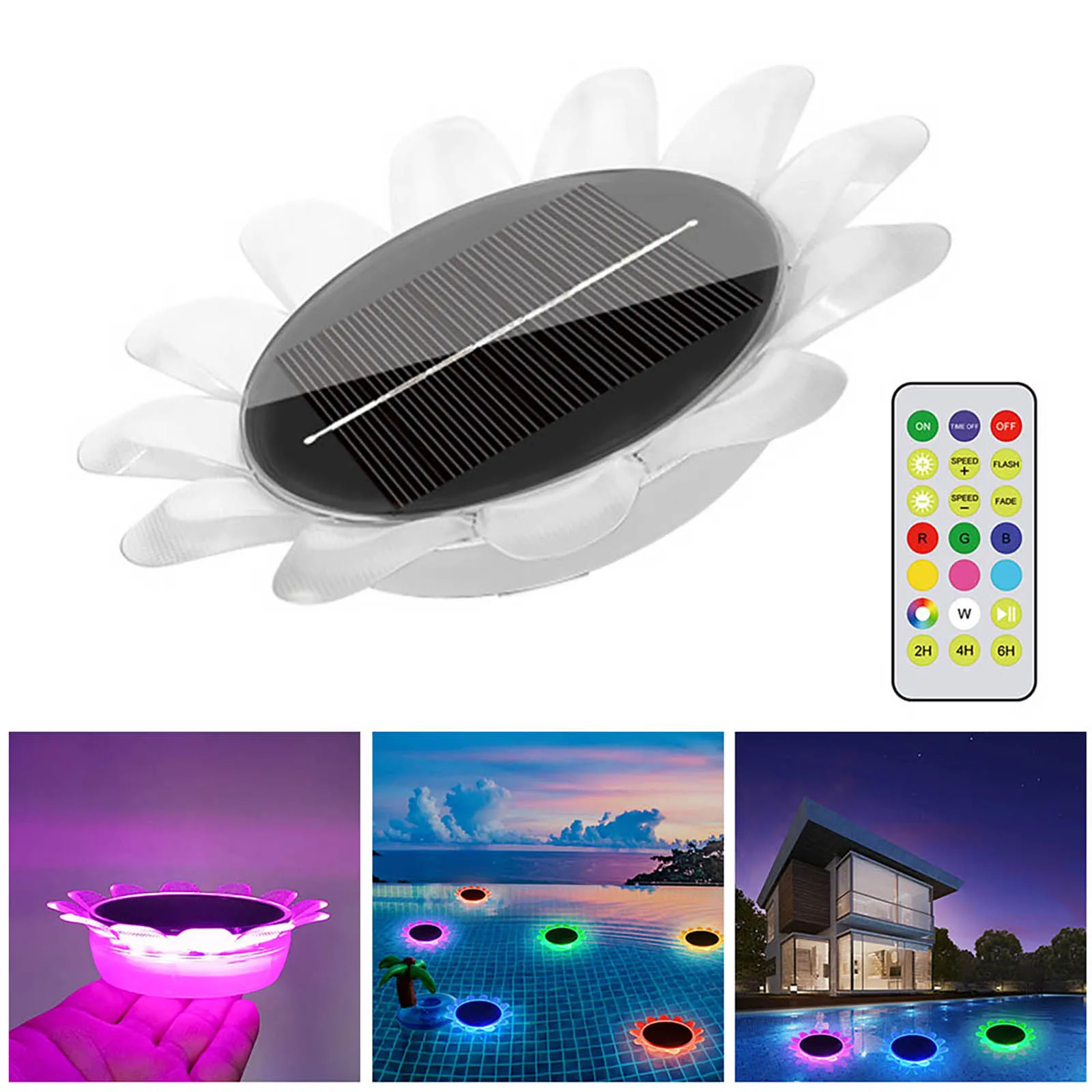 

Floating Pool Light Sunflower Shaped Solar Lamp Outdoor Garden Decoration Landscape Light Colorful Waterproof Swimming Pool Lamp